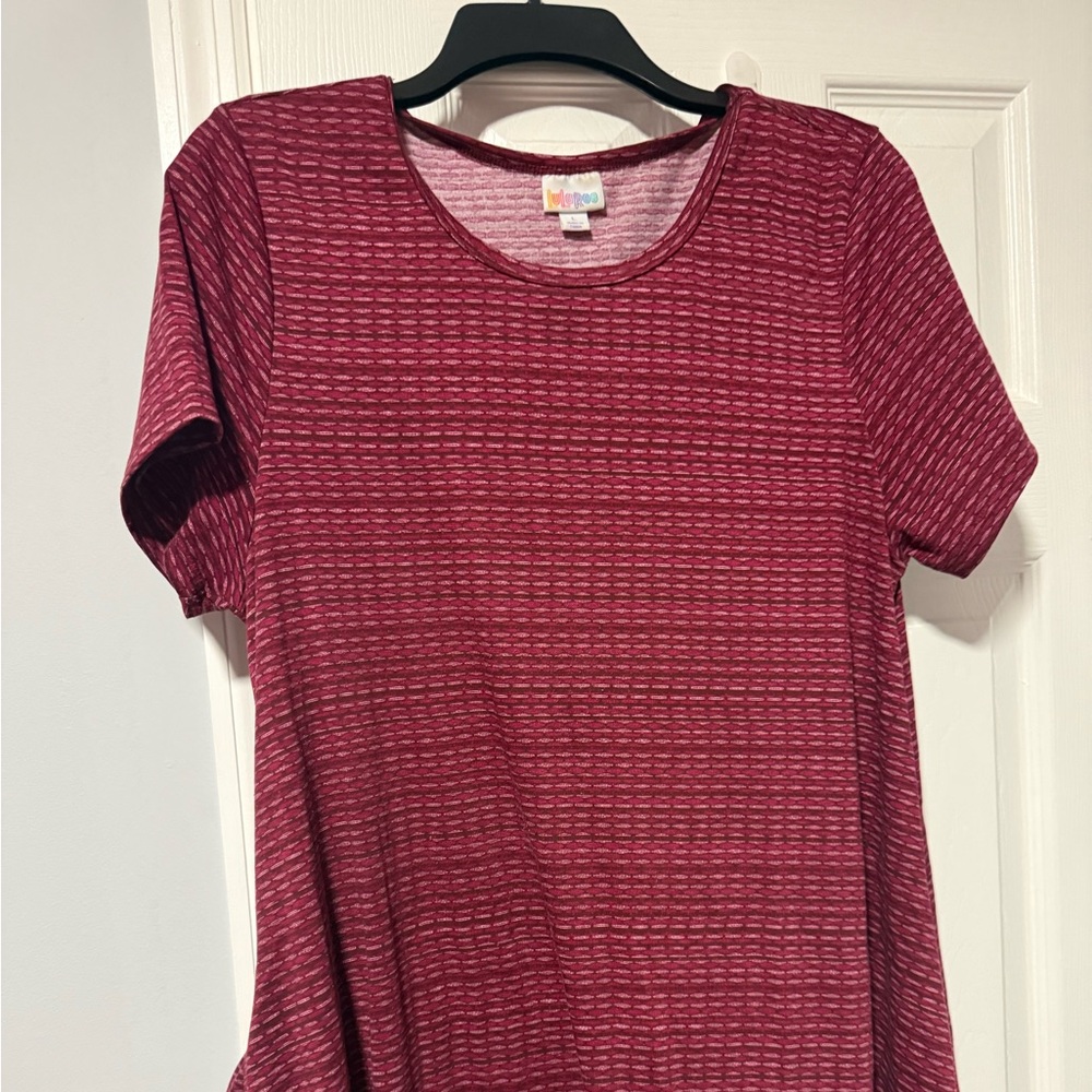 LuLaRoe Maroon Patterned dress with pockets